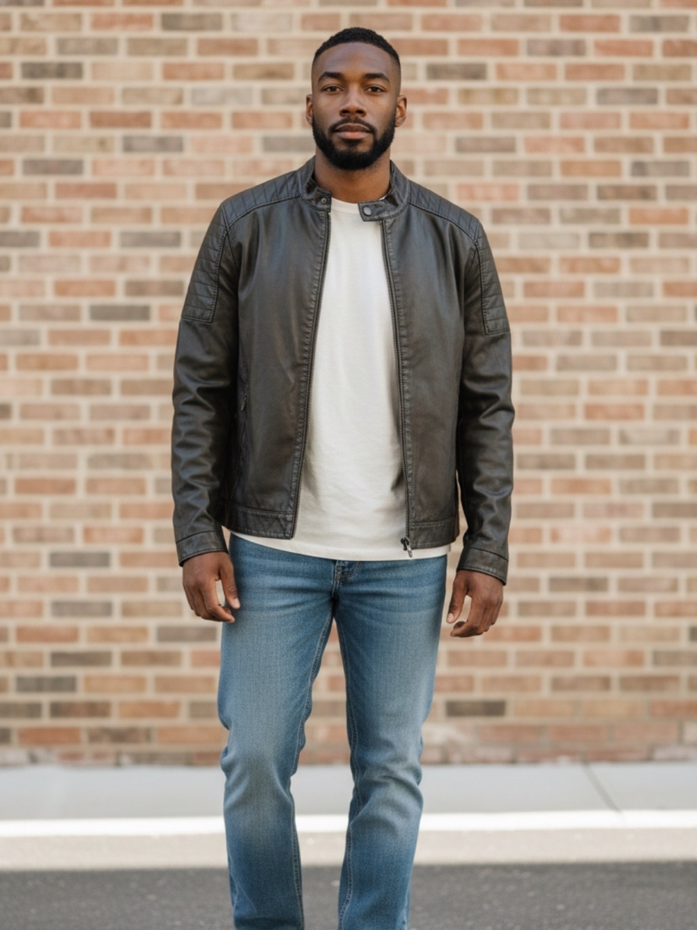 MUDO COLLECTION FAUX LEATHER JACKET